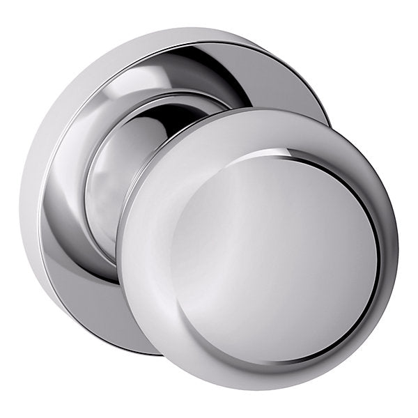 polished chrome knob