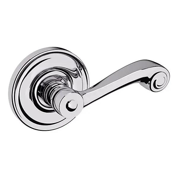 polished chrome lever
