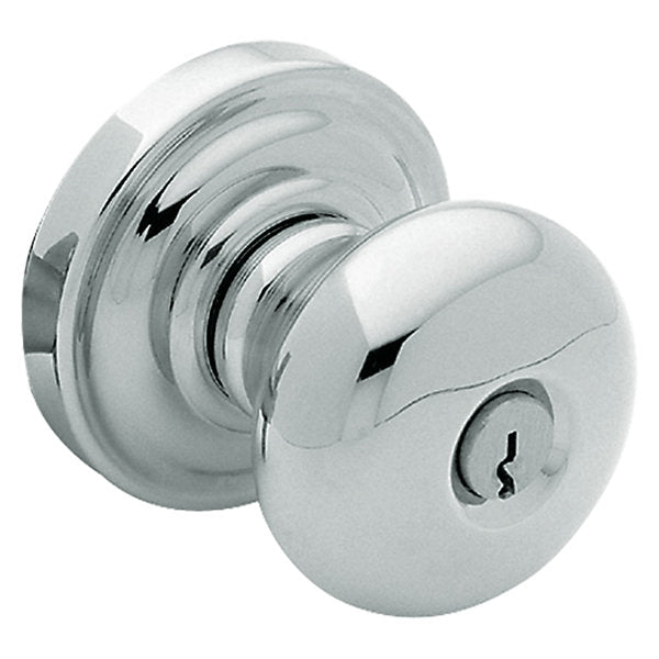 polished chrome knob