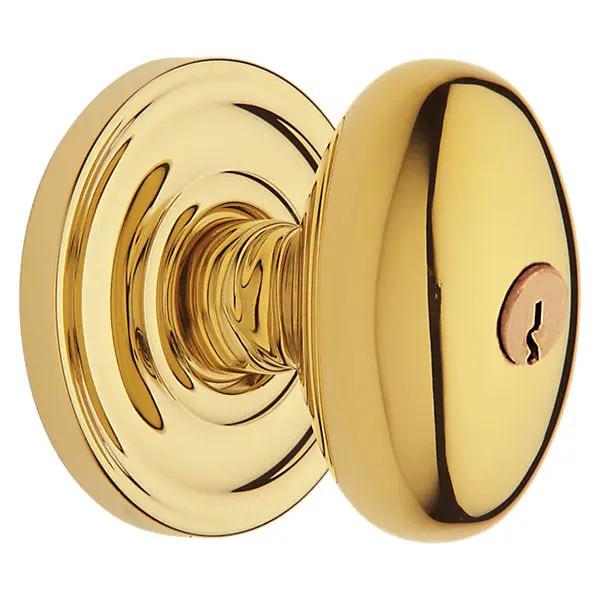 Baldwin Egg Knob with Classic Rose by Baldwin