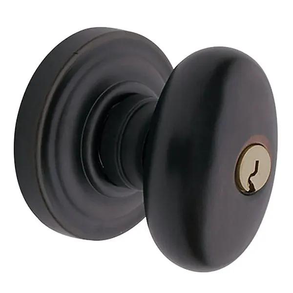 Baldwin Egg Knob with Classic Rose by Baldwin