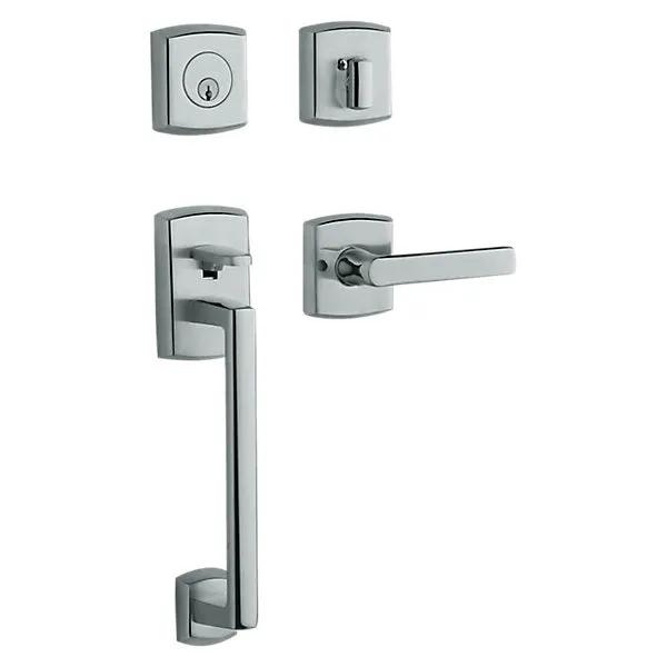 polished chrome lever