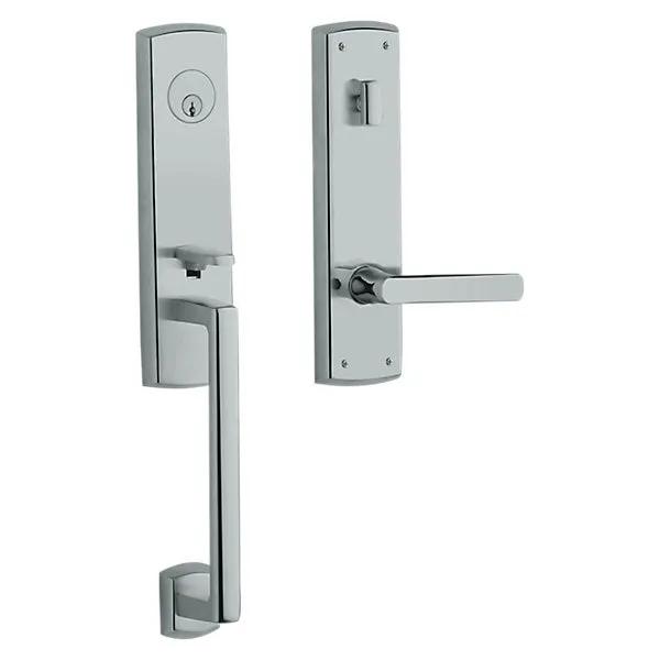 polished chrome lever