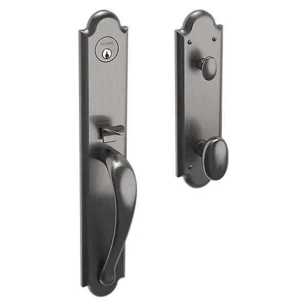 Baldwin Boulder Full Handleset with 5024 Oval Knob/5452V Beavertail Lever by Baldwin