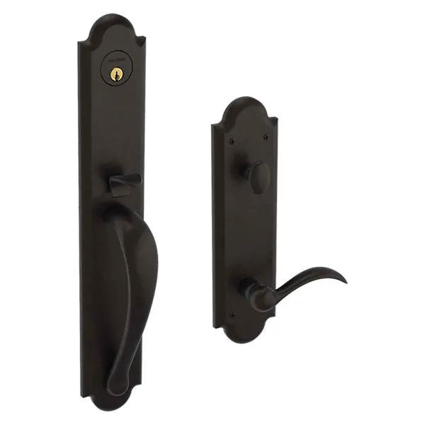 Baldwin Boulder Full Handleset with 5024 Oval Knob/5452V Beavertail Lever by Baldwin