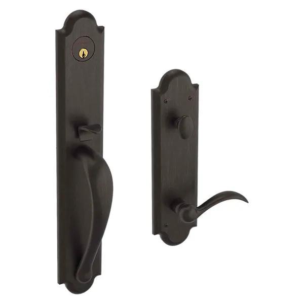 Baldwin Boulder Full Handleset with 5024 Oval Knob/5452V Beavertail Lever by Baldwin