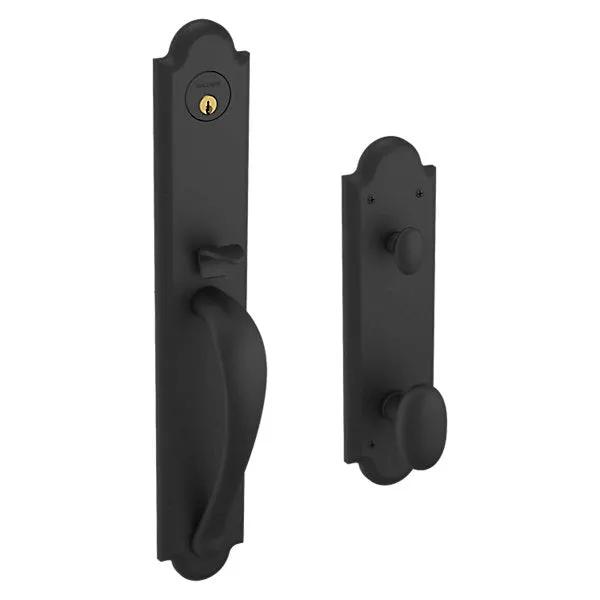 Baldwin Boulder Full Handleset with 5024 Oval Knob/5452V Beavertail Lever by Baldwin