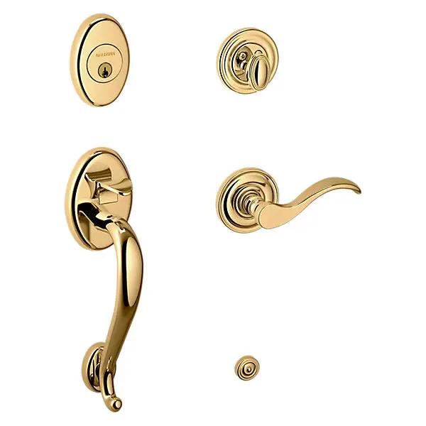 Baldwin Logan Sectional Trim with 5015 Classic Knob/5455V Wave Lever by Baldwin