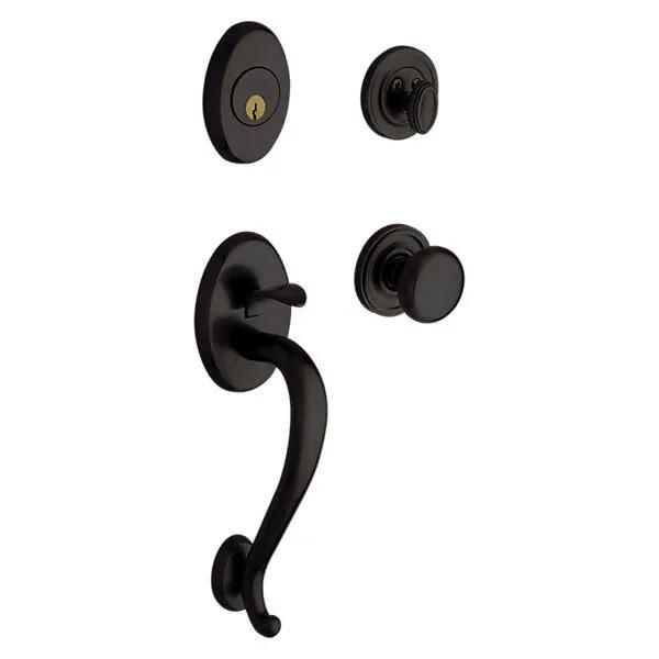 Baldwin Logan Sectional Trim with 5015 Classic Knob/5455V Wave Lever by Baldwin