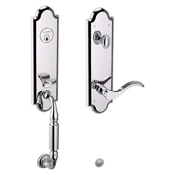 polished chrome lever
