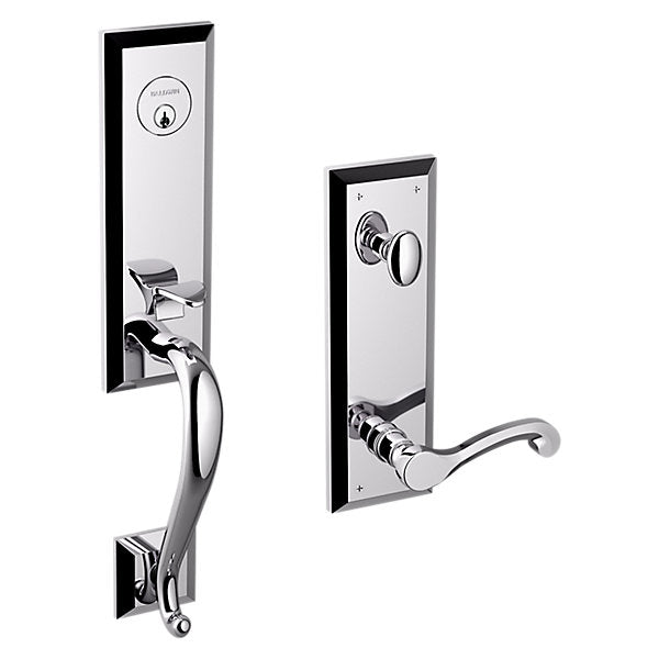 polished chrome lever