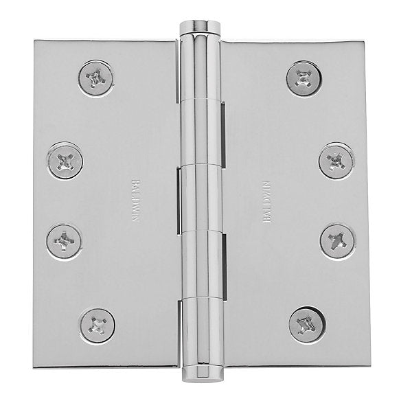 polished chrome hinge