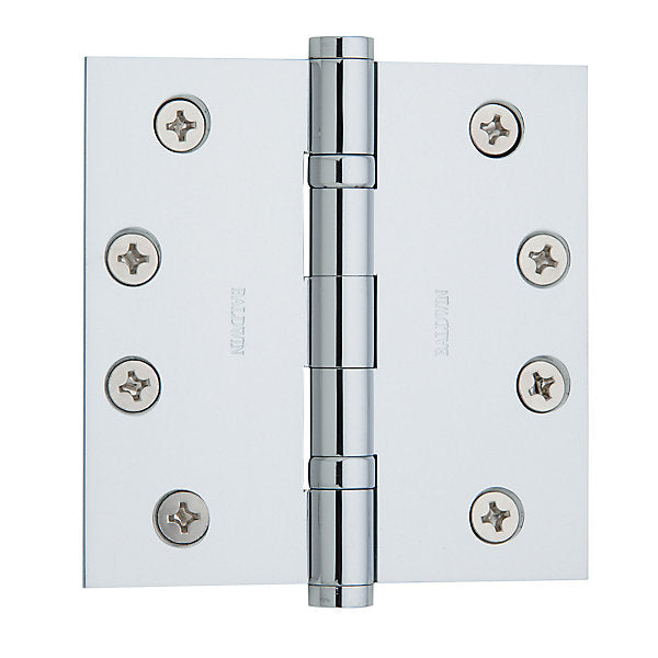 polished chrome hinge