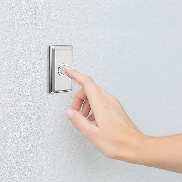 polished nickel bell button