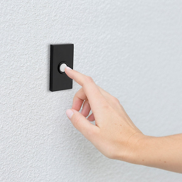 satin black bell button