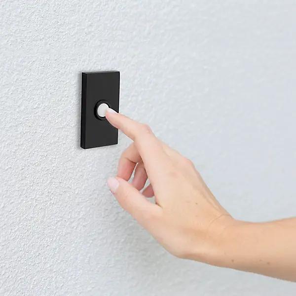 satin black bell button