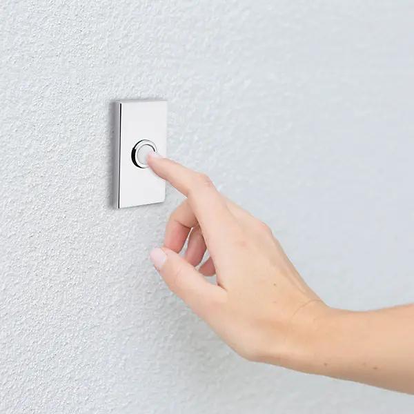 polished chrome bell button