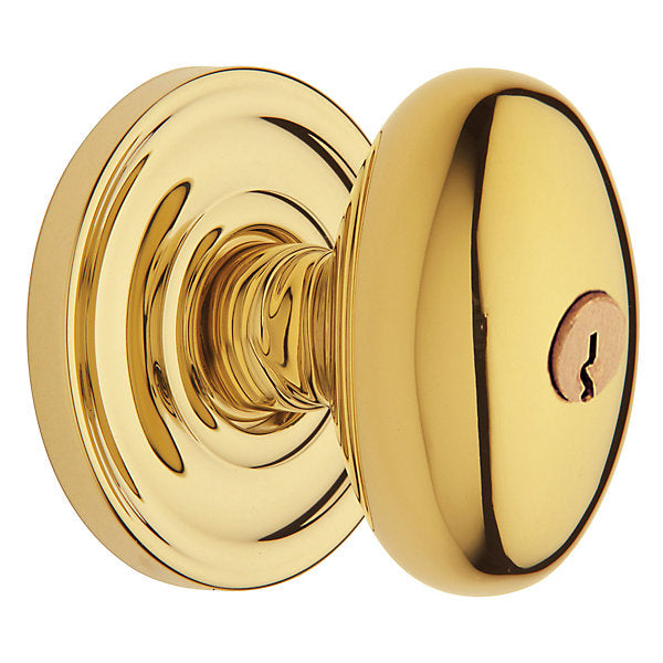 Baldwin Egg Knob with Classic Rose