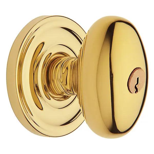 Baldwin Egg Knob with Classic Rose by Baldwin