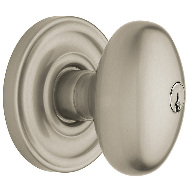 Baldwin Egg Knob with Classic Rose by Baldwin
