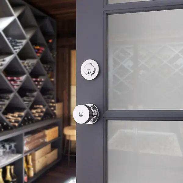polished chrome deadbolt