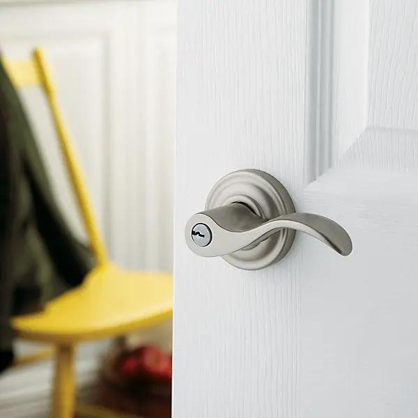 satin nickel lever