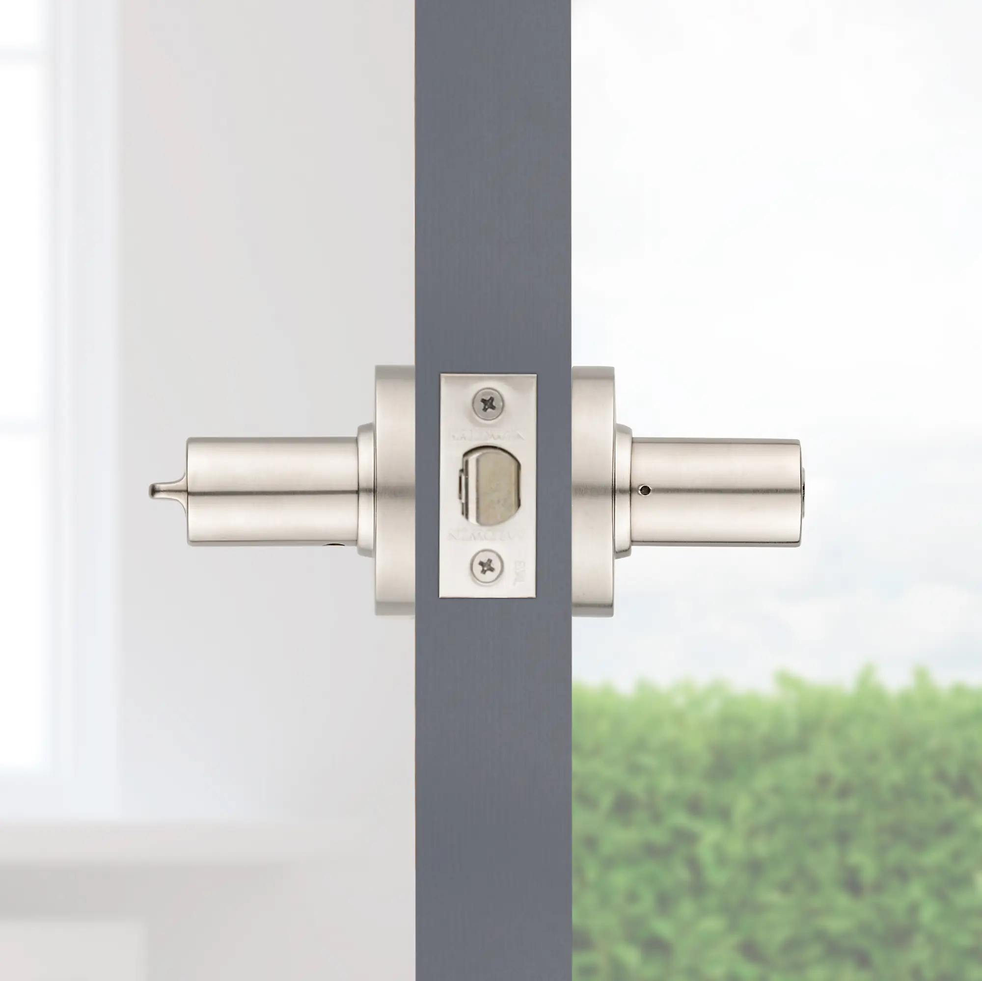 satin nickel lever