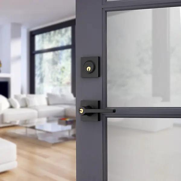 satin black deadbolt