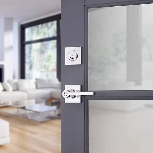polished chrome deadbolt