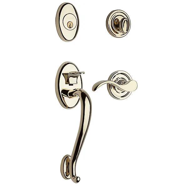 Baldwin Logan Sectional Trim with 5015 Classic Knob/5455V Wave Lever by Baldwin