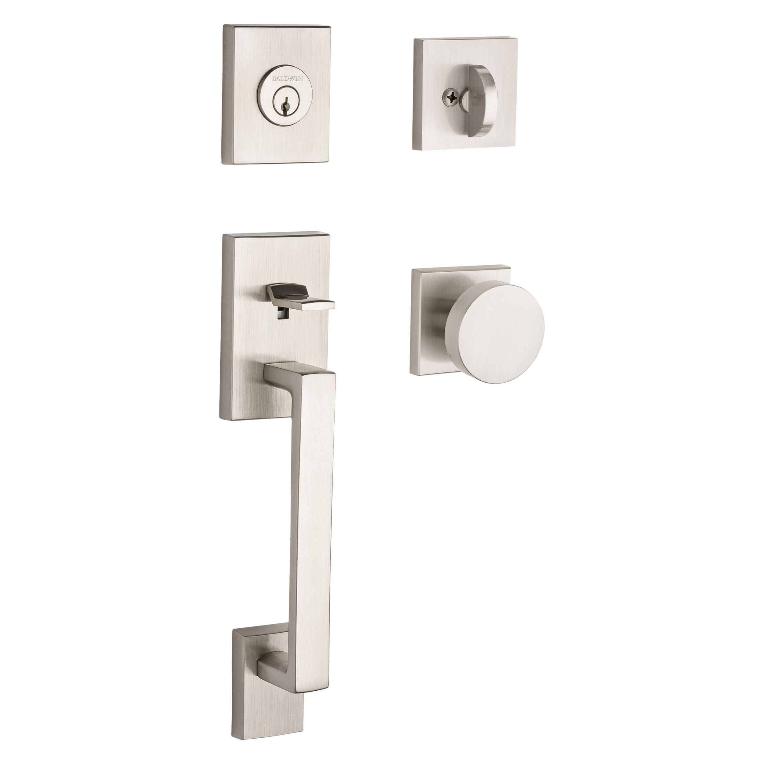 Baldwin Reserve La Jolla Handleset x Contemporary Knob with Square Interior