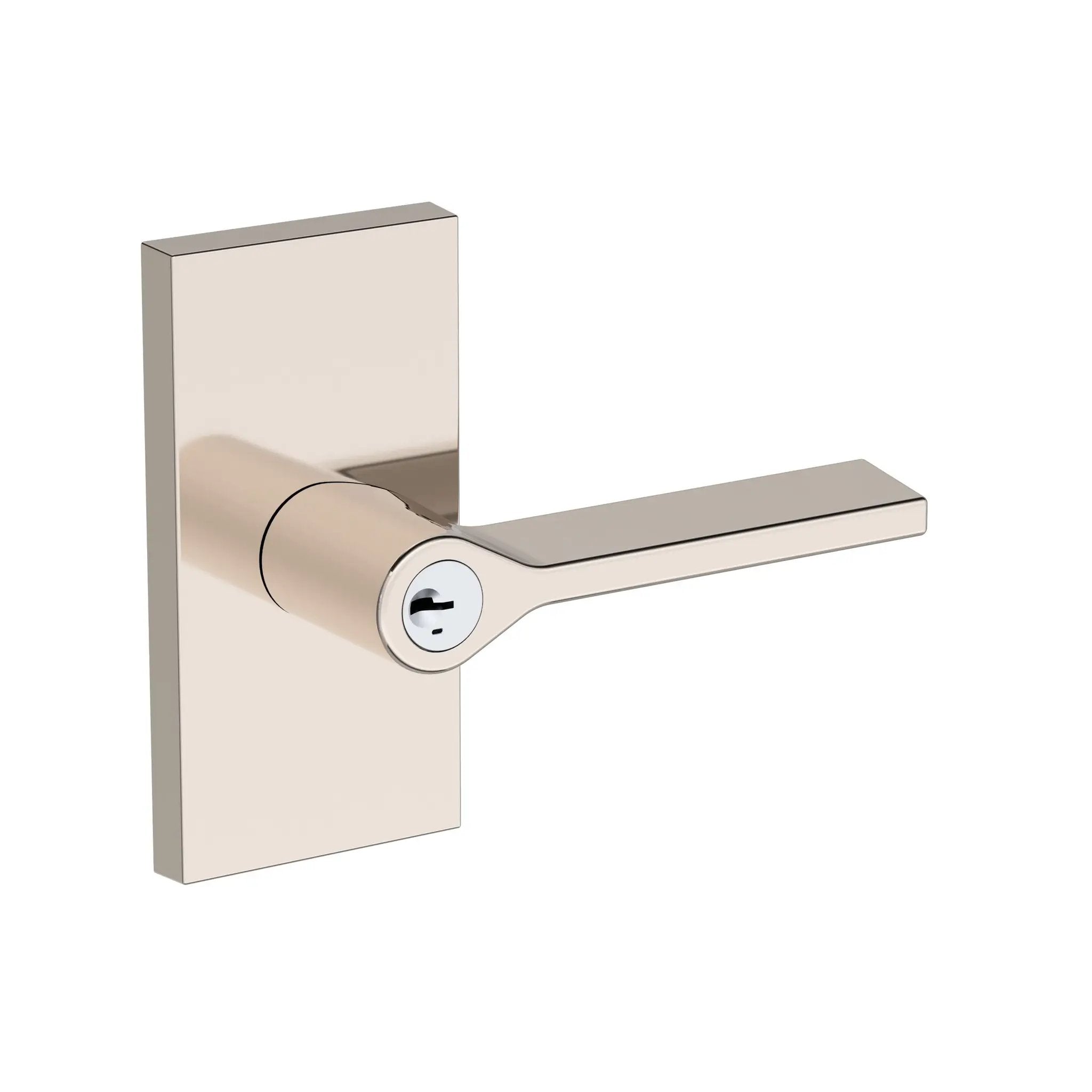 polished nickel door lever