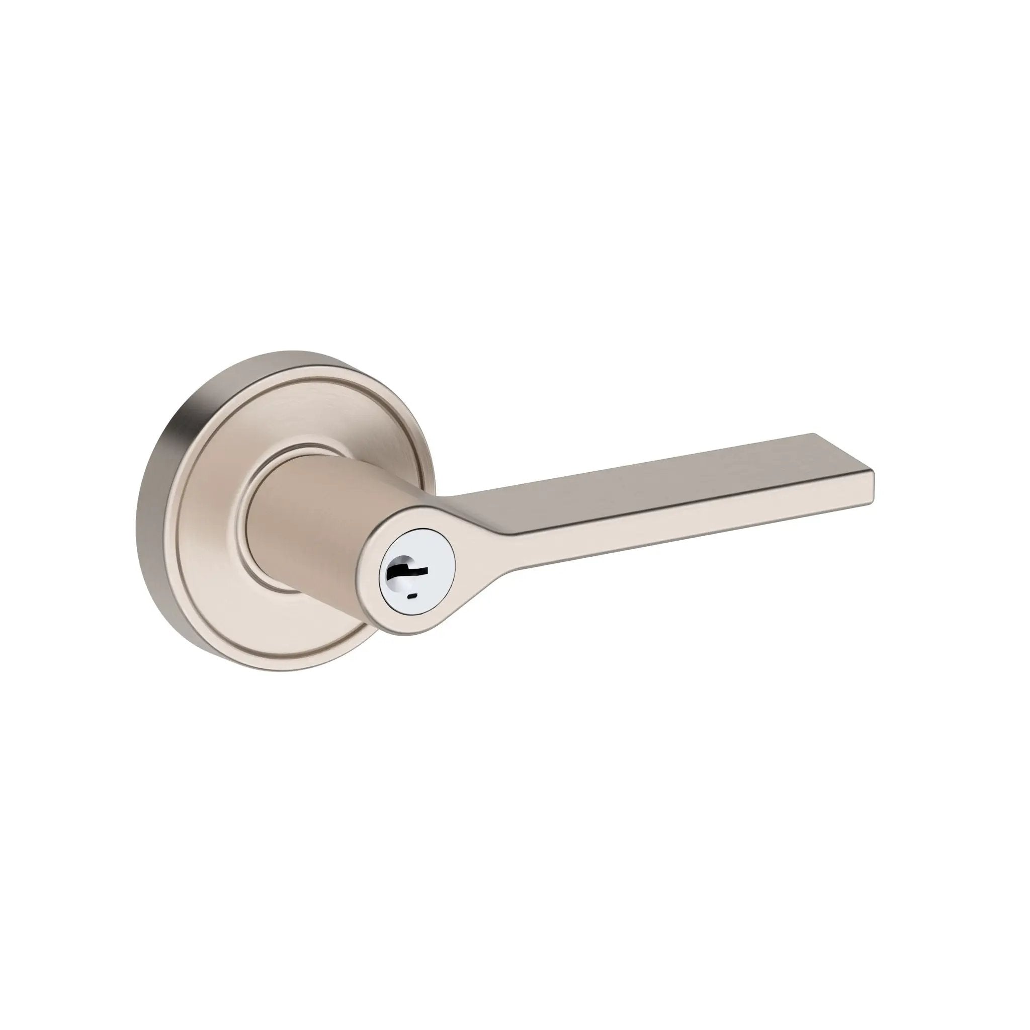 satin nickel door lever