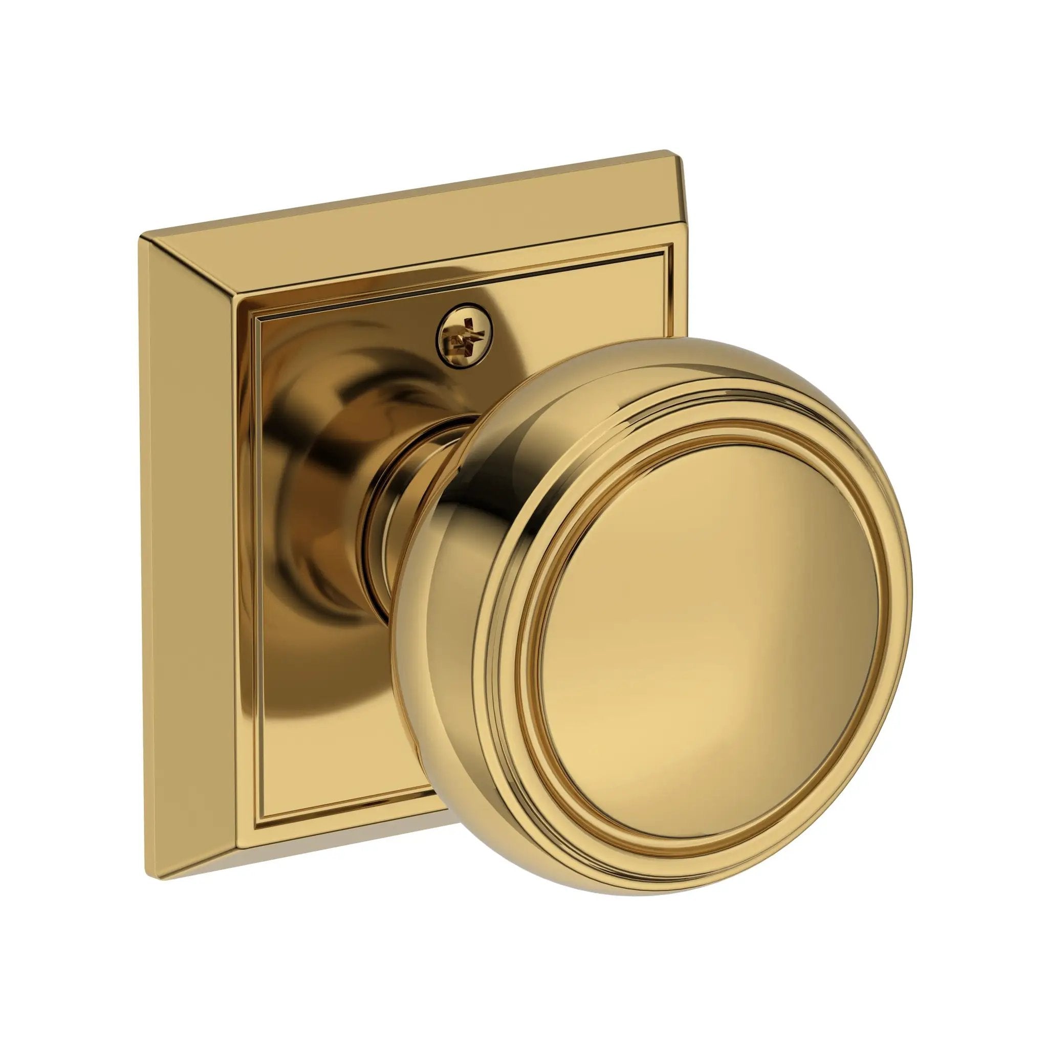 Baldwin Reserve Bremerton Knob with Chamfered Square Rose by Baldwin