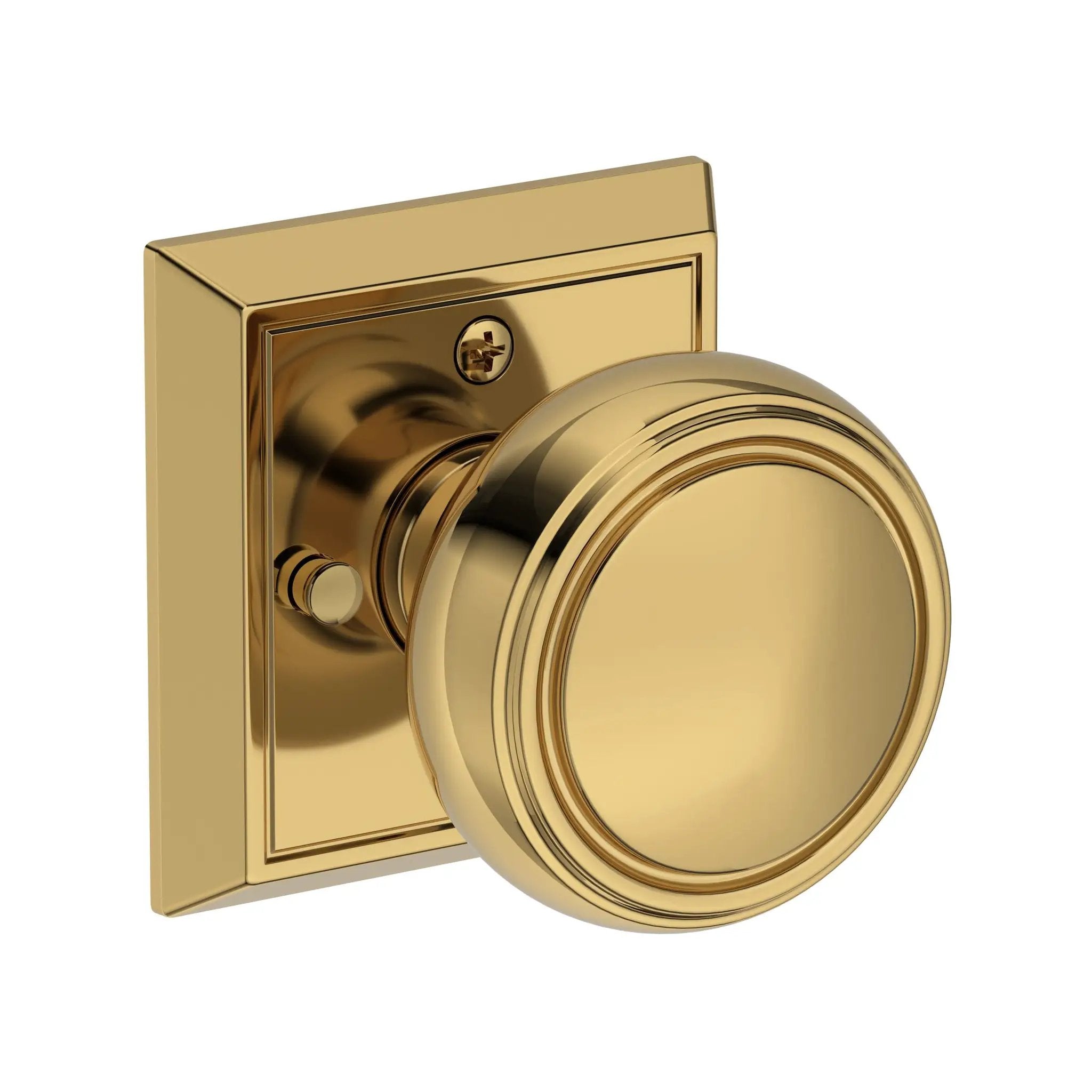 Baldwin Reserve Bremerton Knob with Chamfered Square Rose by Baldwin