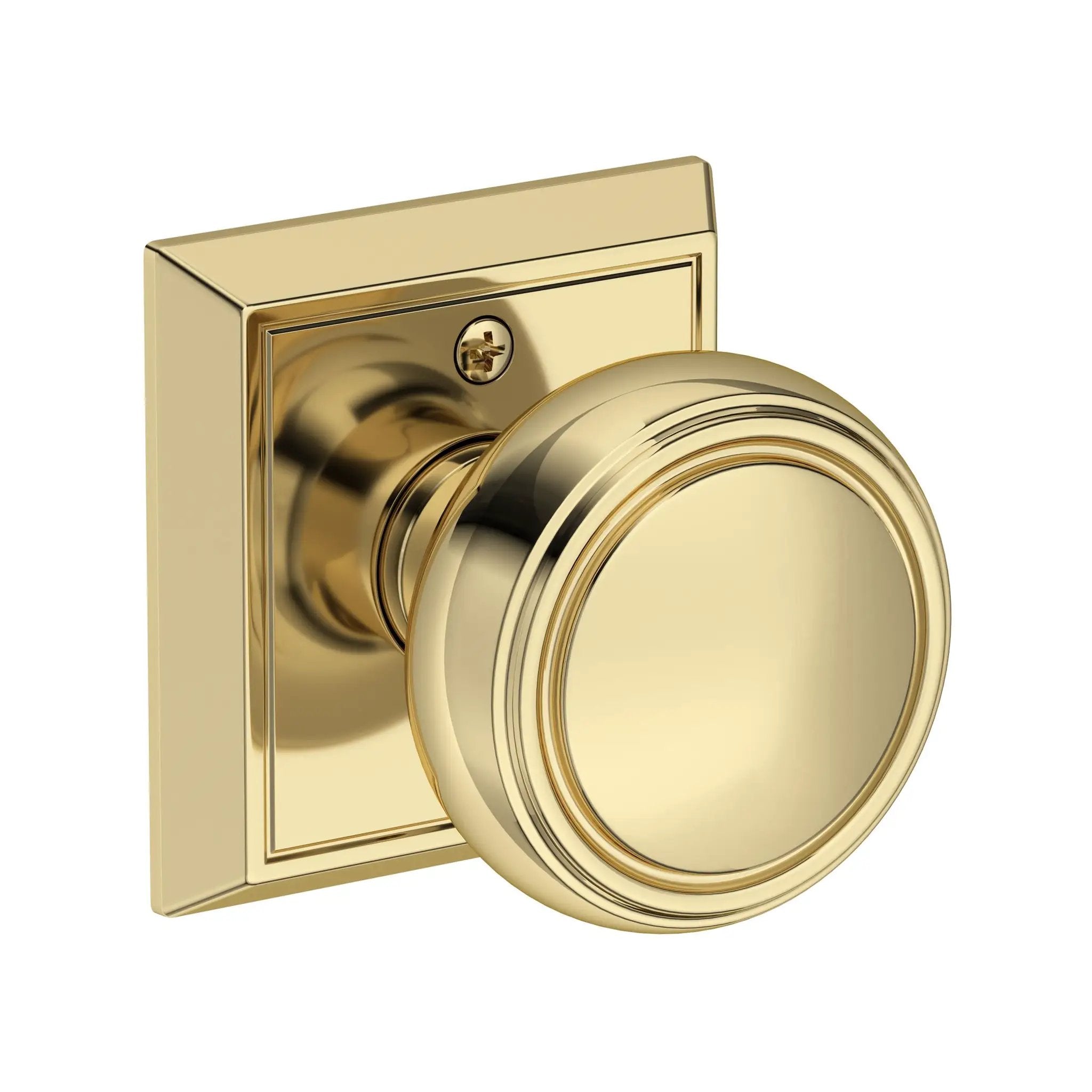 Baldwin Reserve Bremerton Knob with Chamfered Square Rose by Baldwin