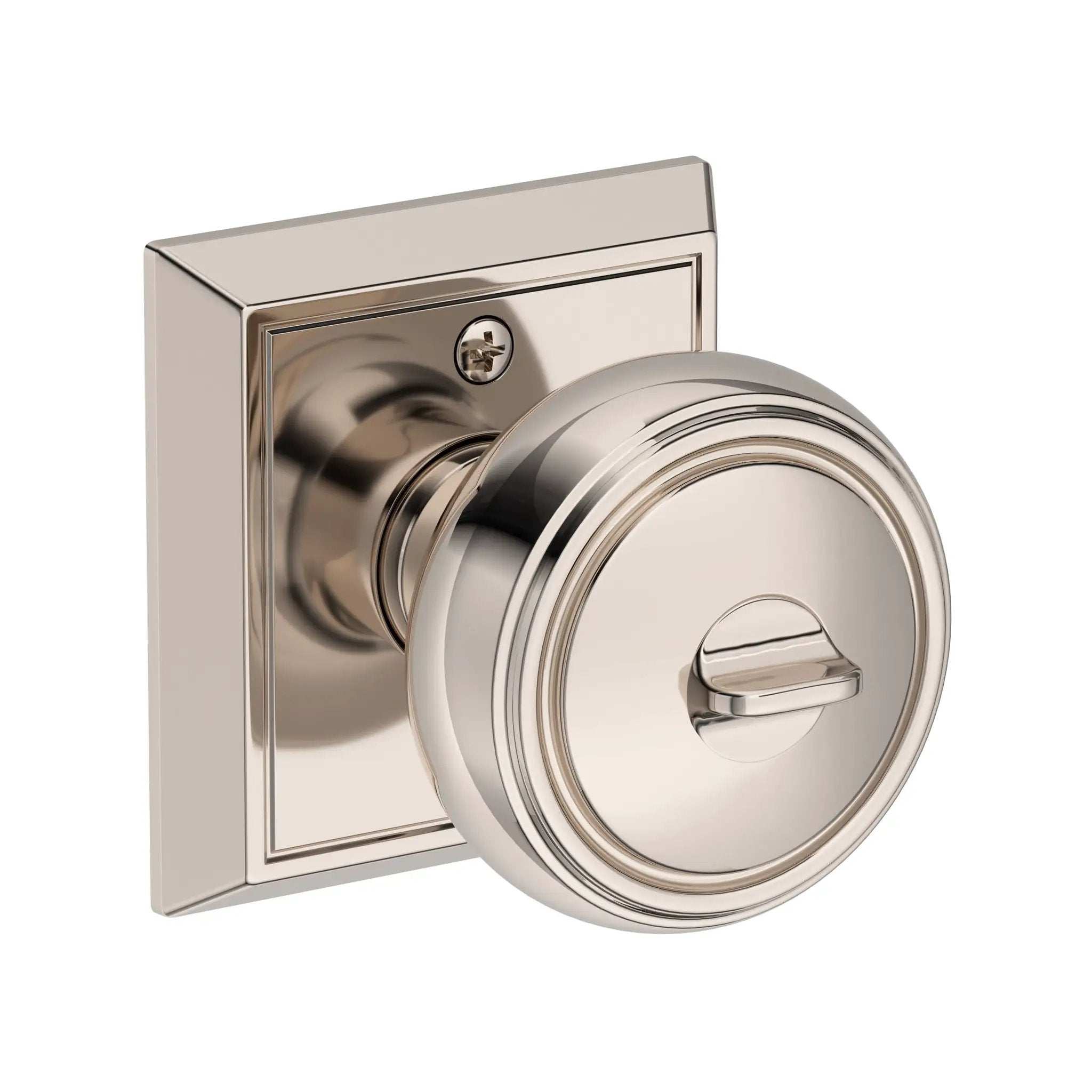 Baldwin Reserve Bremerton Knob with Chamfered Square Rose by Baldwin