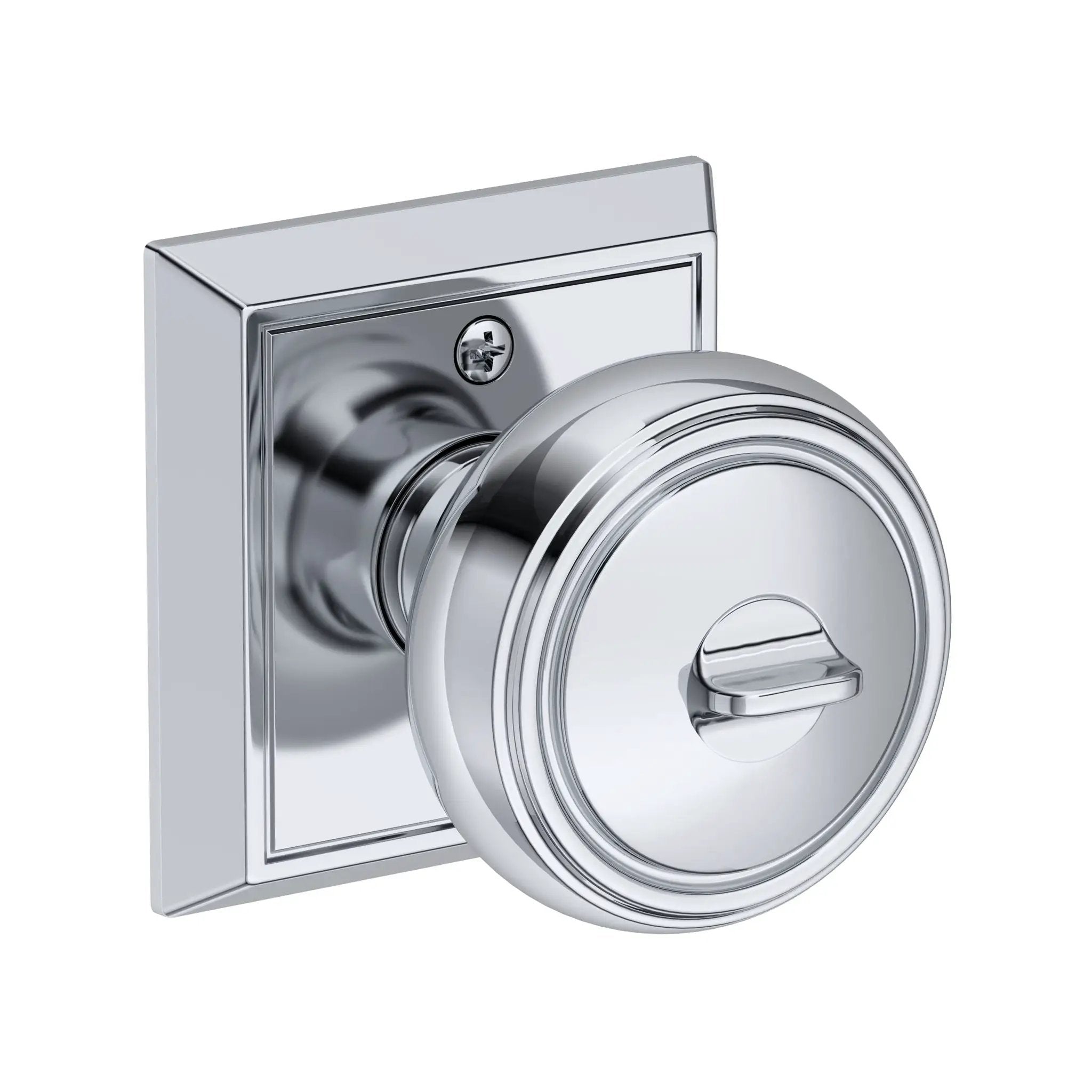 Baldwin Reserve Bremerton Knob with Chamfered Square Rose by Baldwin