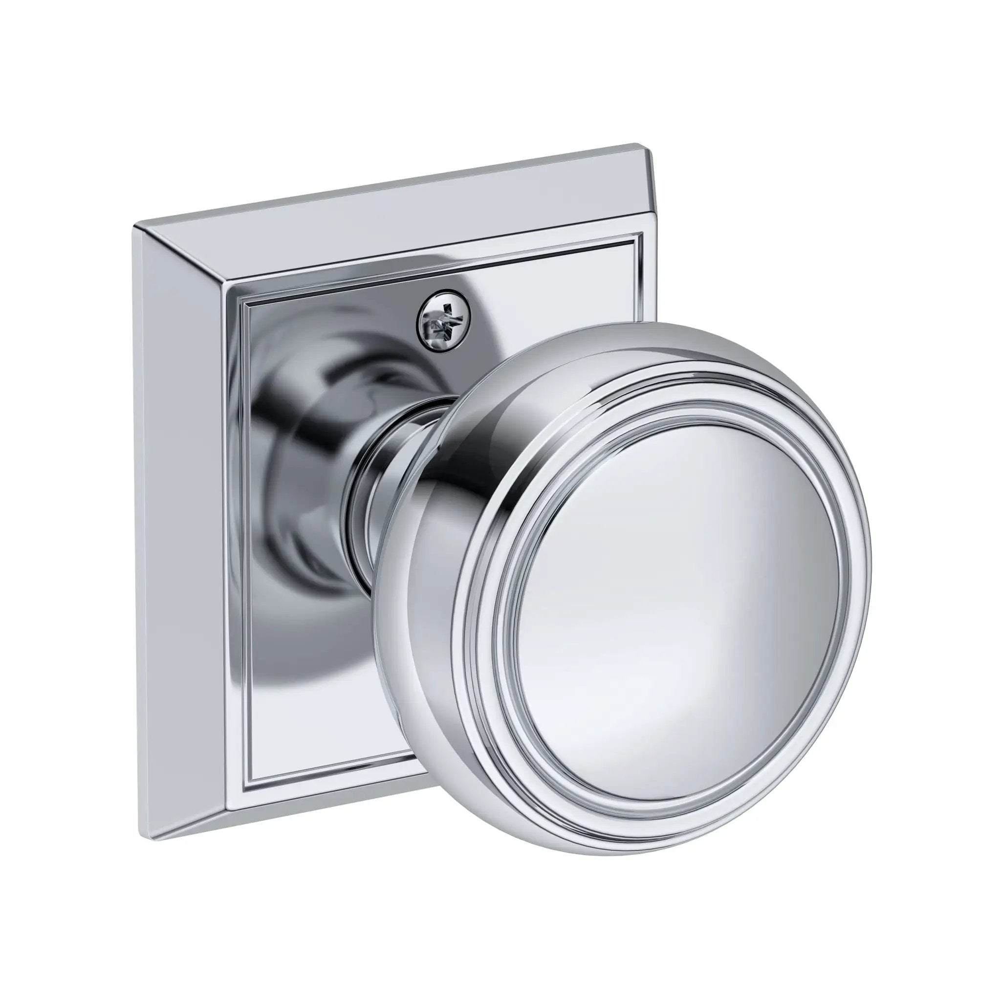 Baldwin Reserve Bremerton Knob with Chamfered Square Rose by Baldwin