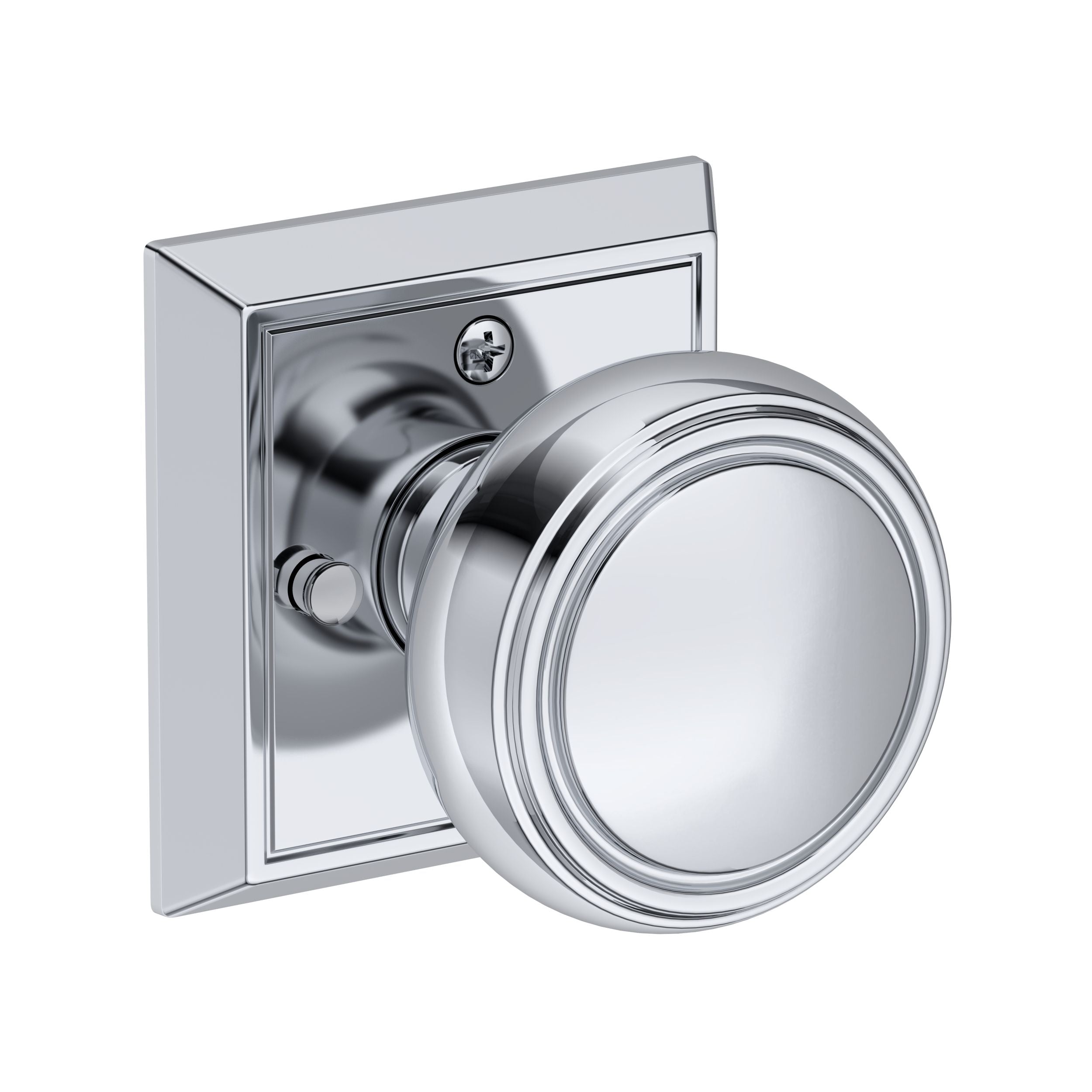 Baldwin Reserve Bremerton Knob with Chamfered Square Rose