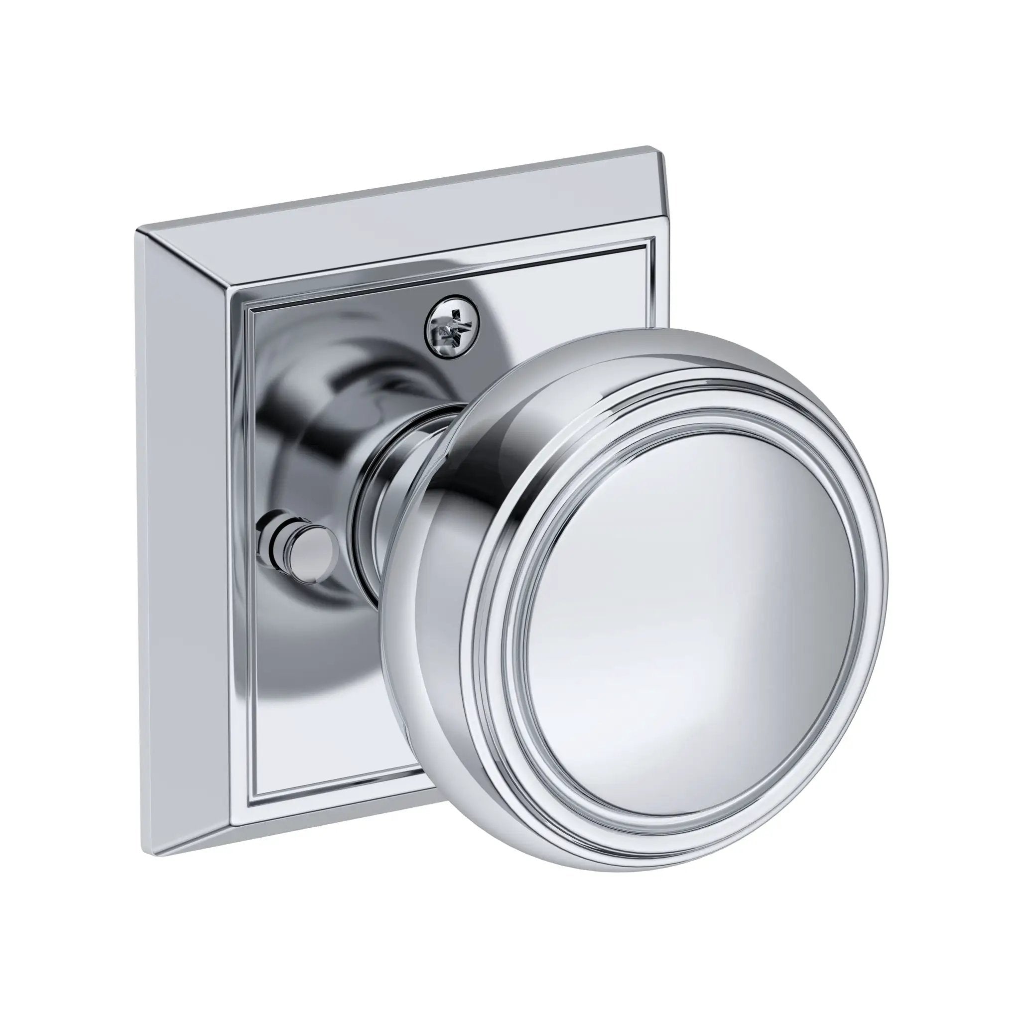 Baldwin Reserve Bremerton Knob with Chamfered Square Rose by Baldwin