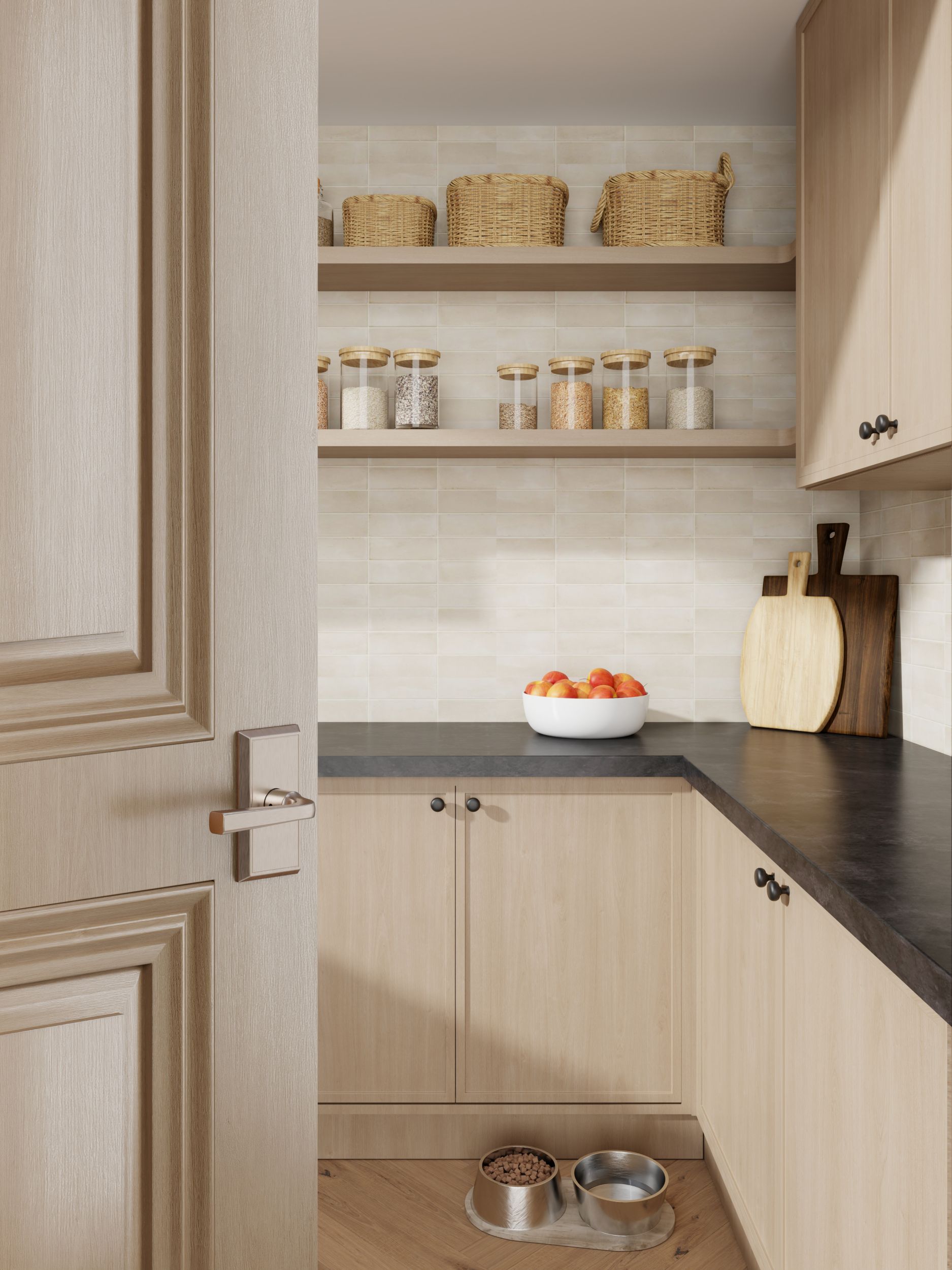 satin nickel door lever