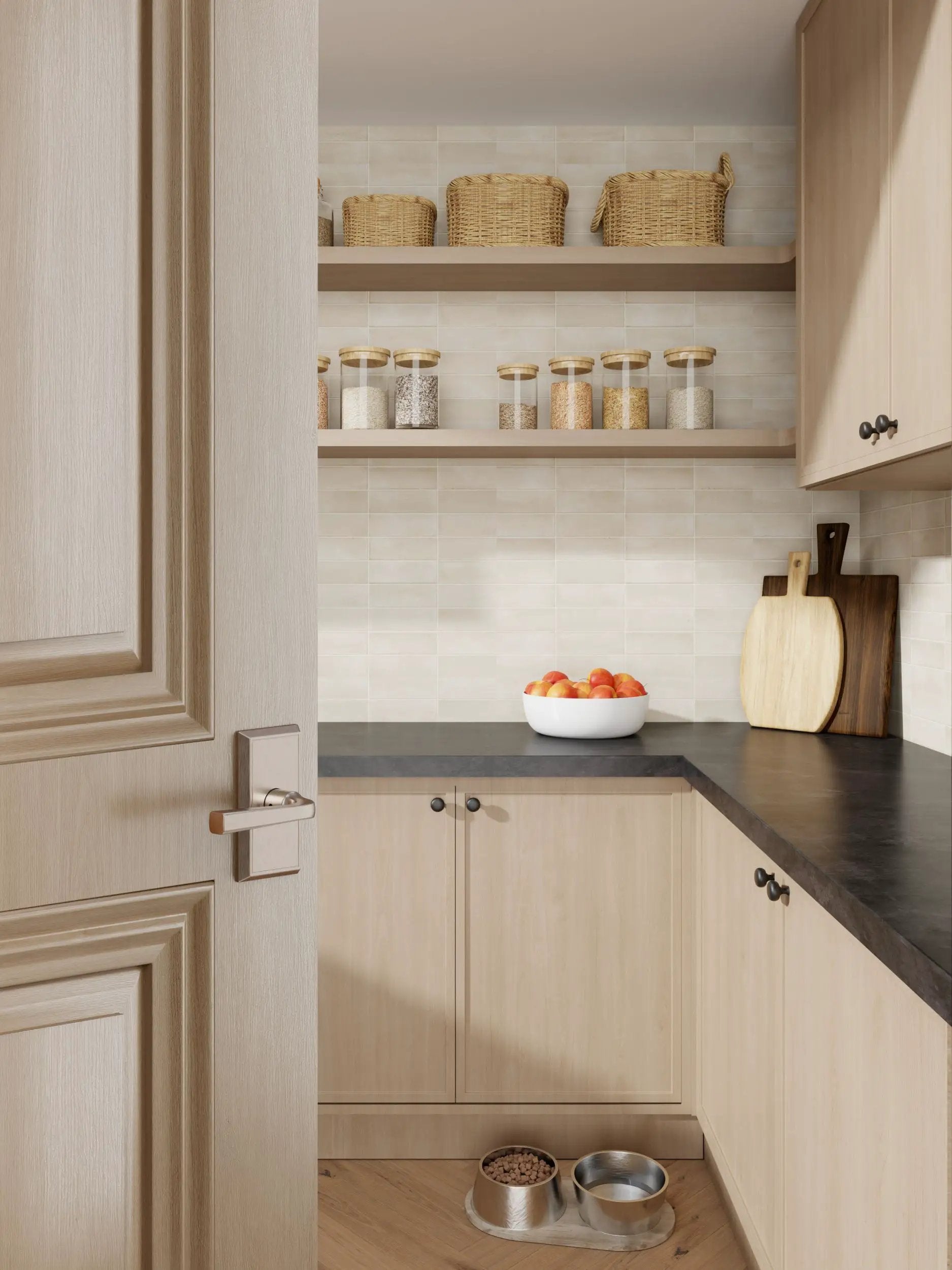 satin nickel door lever