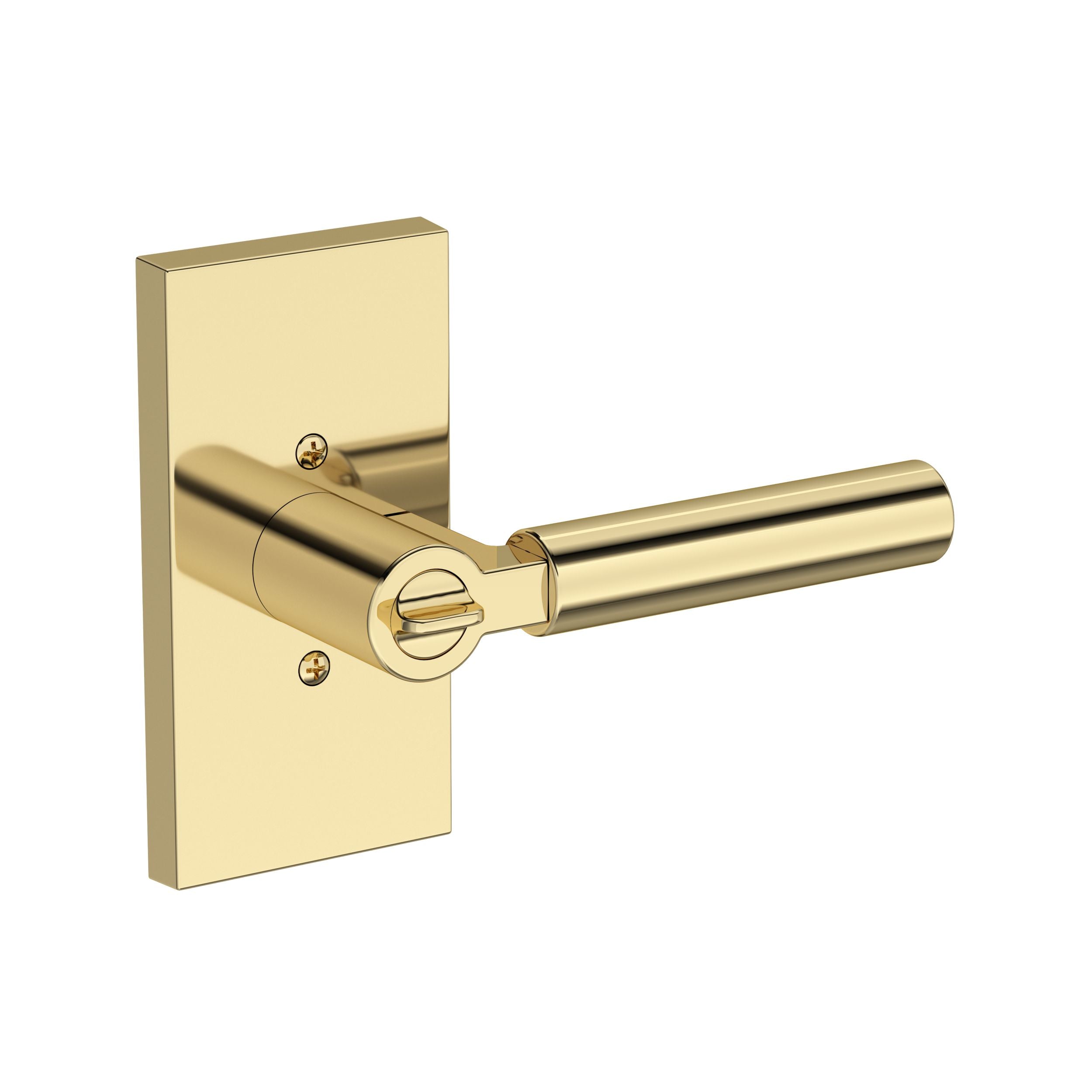 non lacquered brass door lever