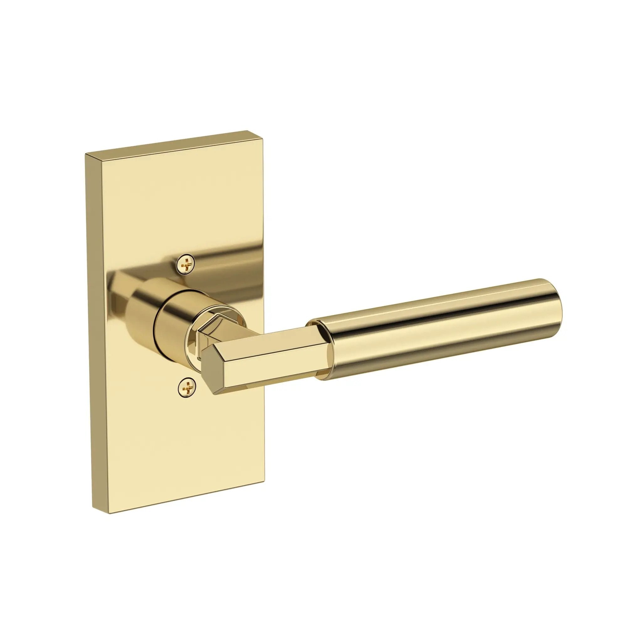 non lacquered brass door lever