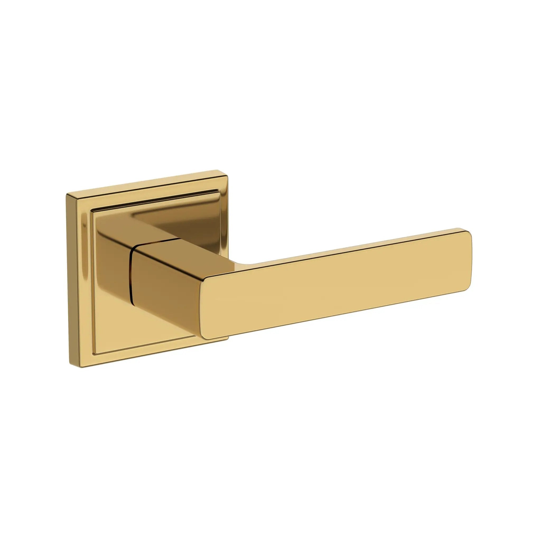 Baldwin Reserve Sharpewood Lever with Stepped Square Rose by Baldwin