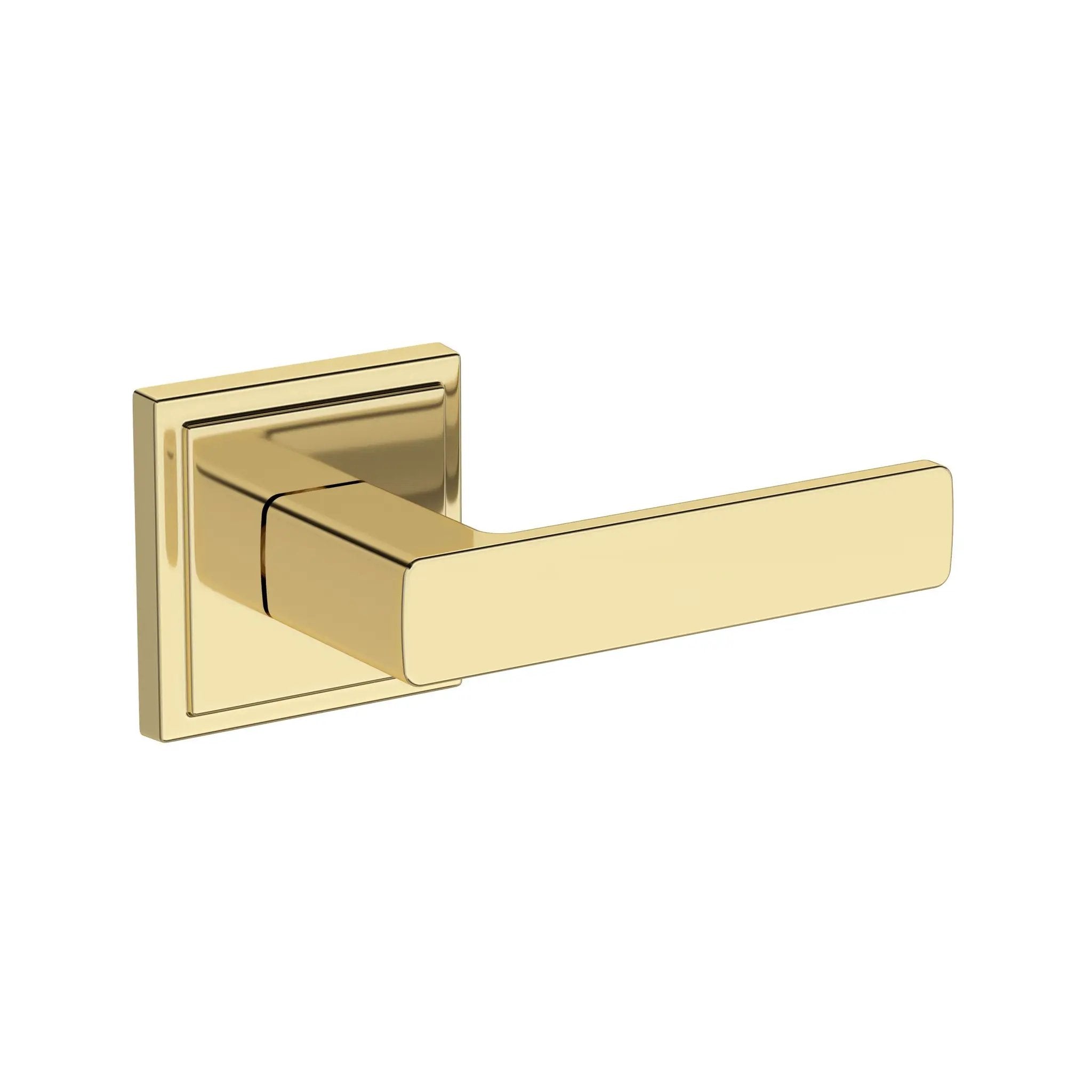 Baldwin Reserve Sharpewood Lever with Stepped Square Rose by Baldwin