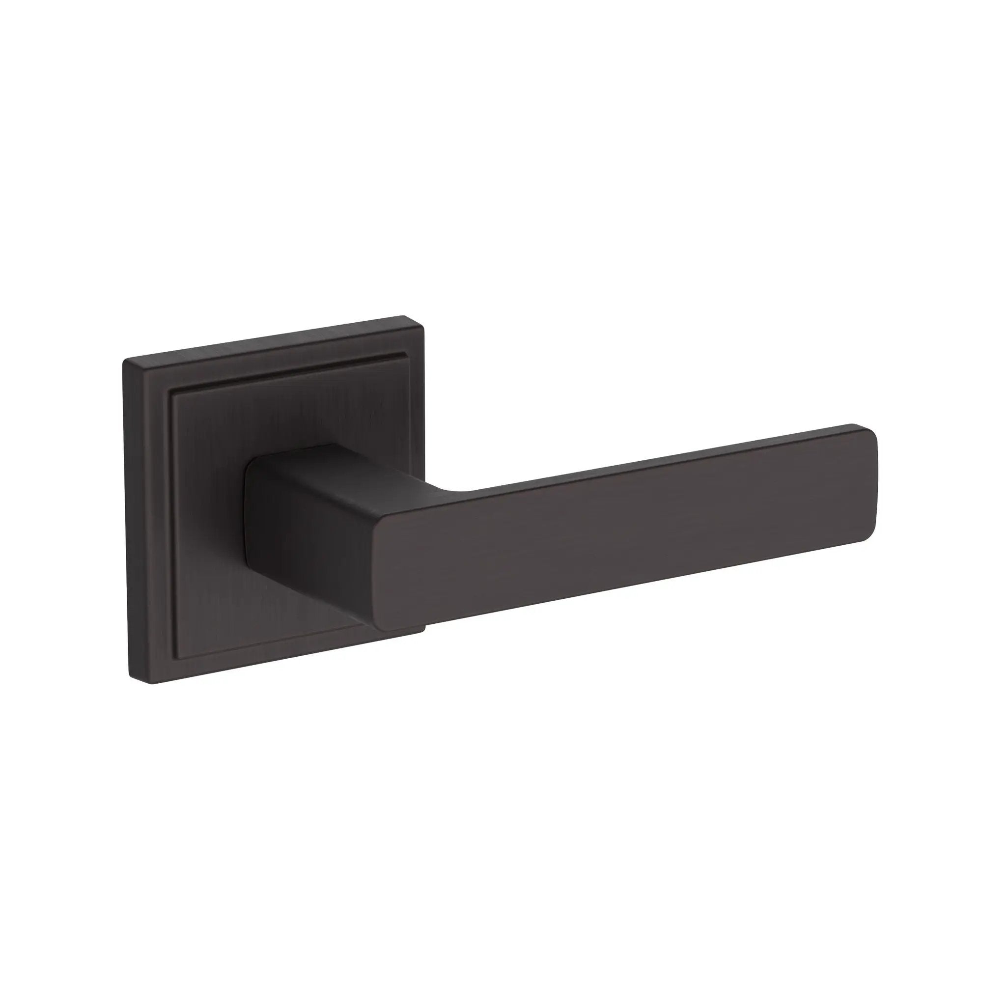Baldwin Reserve Sharpewood Lever with Stepped Square Rose by Baldwin