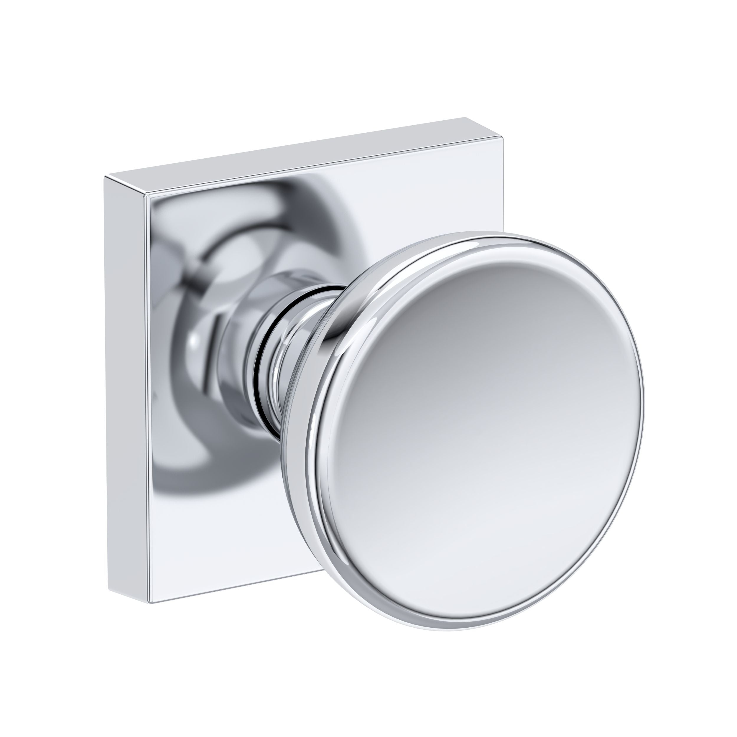 polished chrome door knob