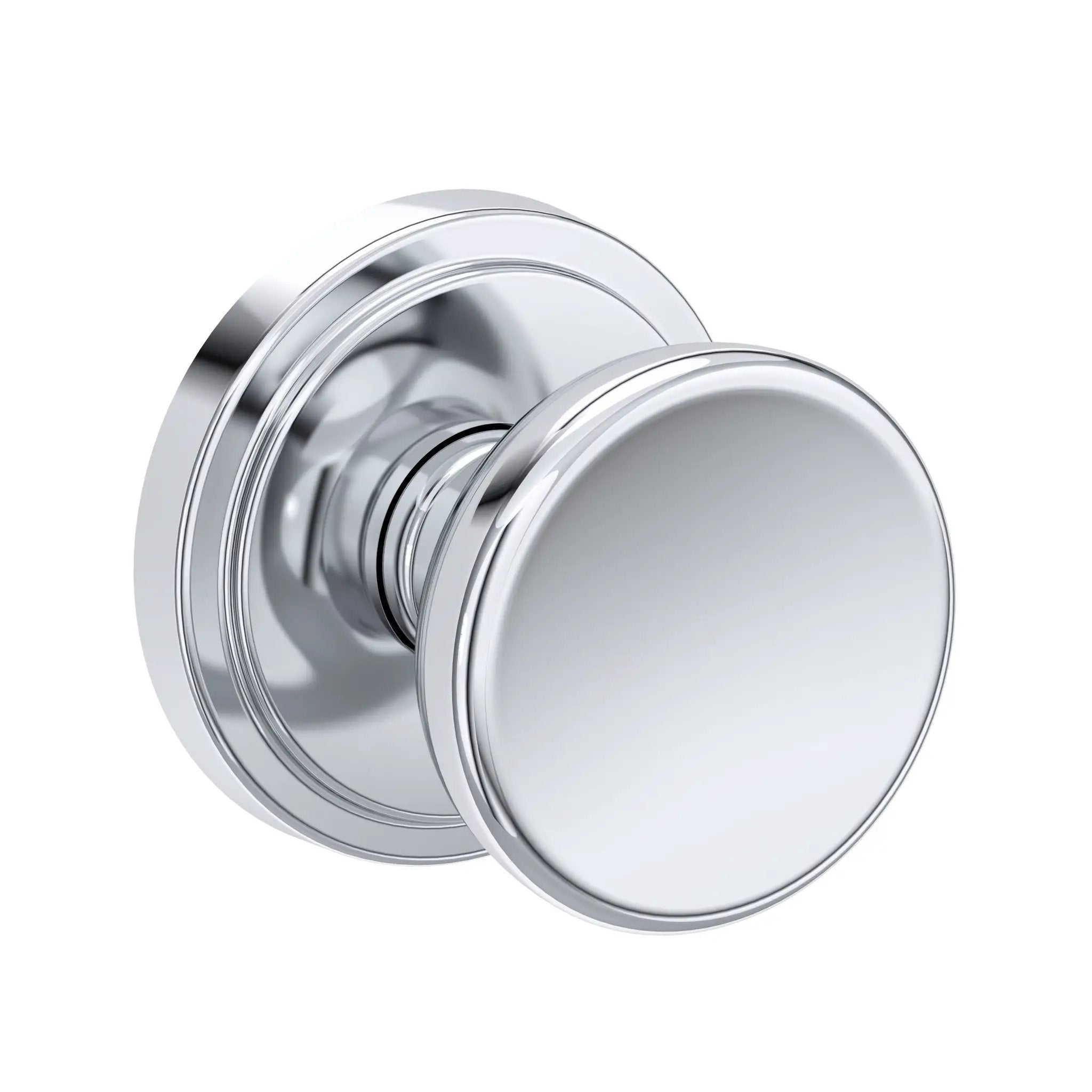 polished chrome door knob